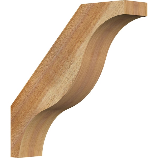 Ekena Millwork 4"W x 18"D x 18"H Funston Rough Sawn Knee Brace, Western Red Cedar BRC04X18X18FST00RWR - main